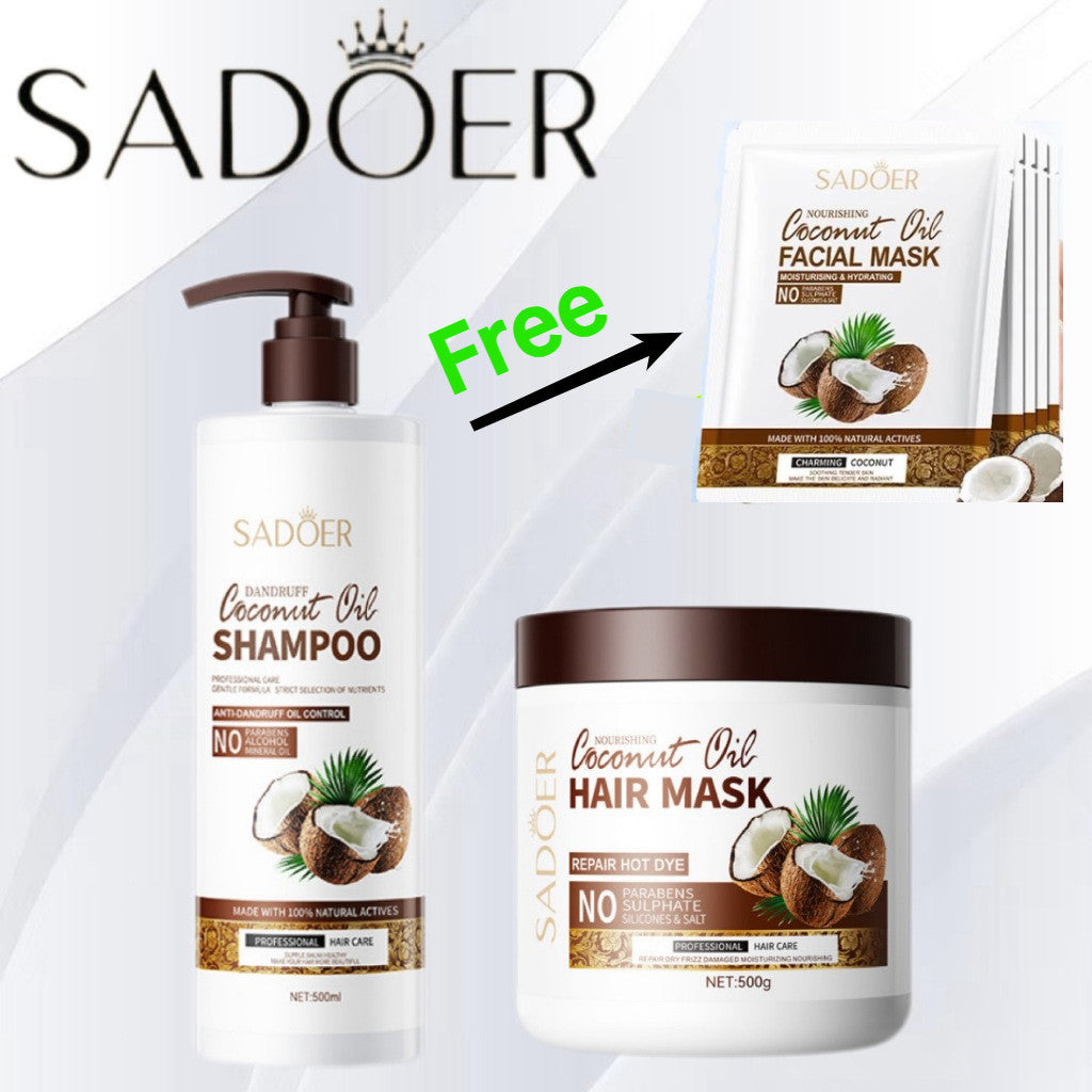 SADOER Coconut Oil Hair & Body Set 5in1